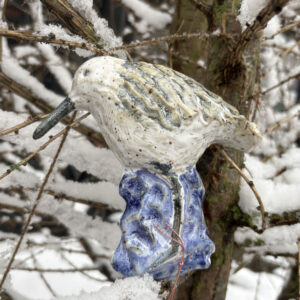 NordicBirds Sandløber – håndlavet keramikfugl til væg | PiaV Keramik